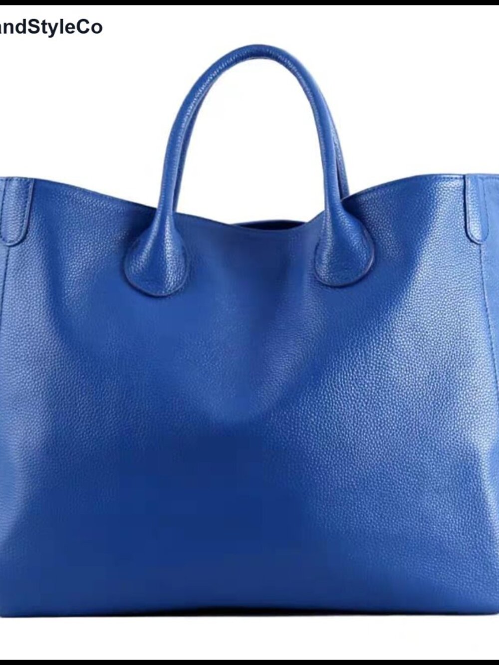 Large Leather Tote Bag Spacious Handbag Interior Pockets Work Travel Purse